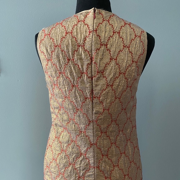 PRADA gold and red brocade sleeveless top - Picture 8 of 12